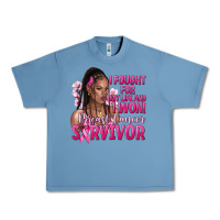 Pebble Blue i fought for my life and i won afro woman Urban Heavy Tee - NancyCooperArtShop