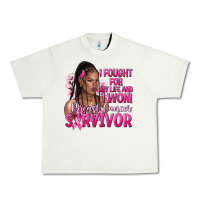 Pistachio i fought for my life and i won afro woman Urban Heavy Tee - NancyCooperArtShop