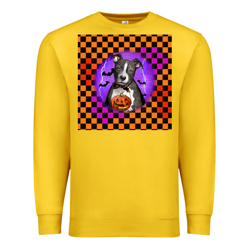 Halloween American Pitbull Terrier Premium Sweatshirt by LillyAllenDesigns | Teevron