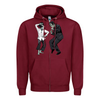 Burgundy pulp frankenstein Zipper Hoodie - tuanDangUi