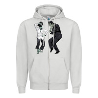 Dove Grey pulp frankenstein Zipper Hoodie - tuanDangUi