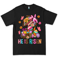 Black He Is Risen Easter Premium Tee - BundleAndBundleShop