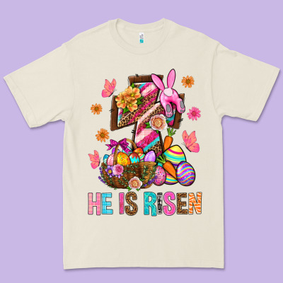 He Is Risen Easter Premium Tee Designed By Bundleandbundleshop
