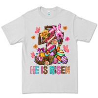 Dove Grey He Is Risen Easter Premium Tee - BundleAndBundleShop
