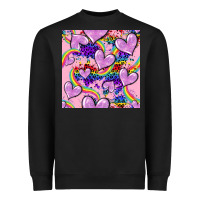 Black pride heart seamless pattern Heavyweight Sweatshirt - FaDigitalArtStudio