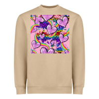 Mushroom pride heart seamless pattern Heavyweight Sweatshirt - FaDigitalArtStudio