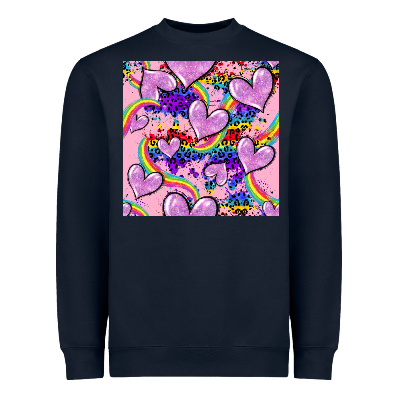 Pride Heart Seamless Pattern Heavyweight Sweatshirt by FaDigitalArtStudio | Teevron