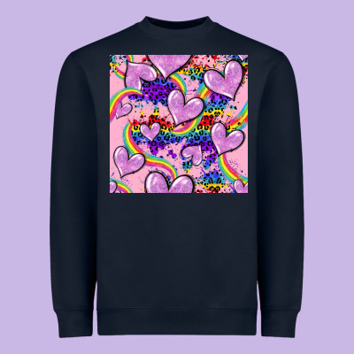 Pride Heart Seamless Pattern Heavyweight Sweatshirt Designed By Fadigitalartstudio