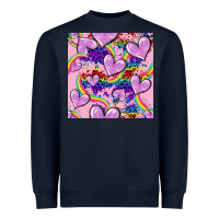 Navy pride heart seamless pattern Heavyweight Sweatshirt - FaDigitalArtStudio