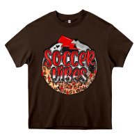 Chocolate Brown soccer vibes Heavy Core Tee - MaliasSmallBusiness