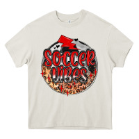 Cream soccer vibes Heavy Core Tee - MaliasSmallBusiness