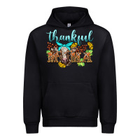 Black thankful mama cow Urban Hoodie - BarkalooDesign