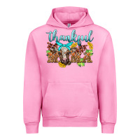 Fuchsia Pink thankful mama cow Urban Hoodie - BarkalooDesign