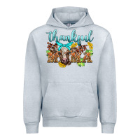 Heather Grey thankful mama cow Urban Hoodie - BarkalooDesign