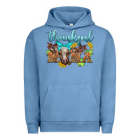 Pigment Pebble Blue thankful mama cow Urban Hoodie - BarkalooDesign