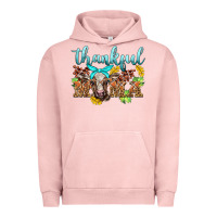 Pigment Salmon thankful mama cow Urban Hoodie - BarkalooDesign