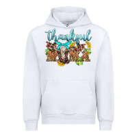 White thankful mama cow Urban Hoodie - BarkalooDesign