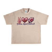 French Oak peace love football Urban Heavy Tee - JahusDesignShop