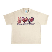 Sandshell peace love football Urban Heavy Tee - JahusDesignShop