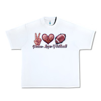 White peace love football Urban Heavy Tee - JahusDesignShop