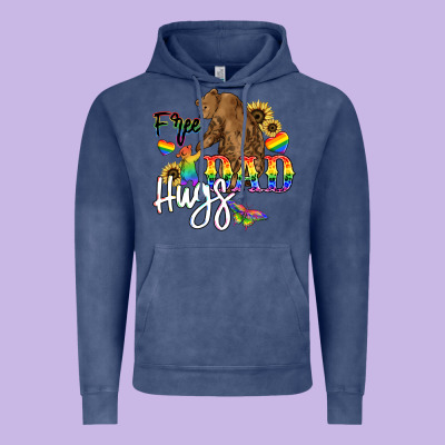 Free Dad Hugs Vintage Hoodie Designed By Nancycooperartshop