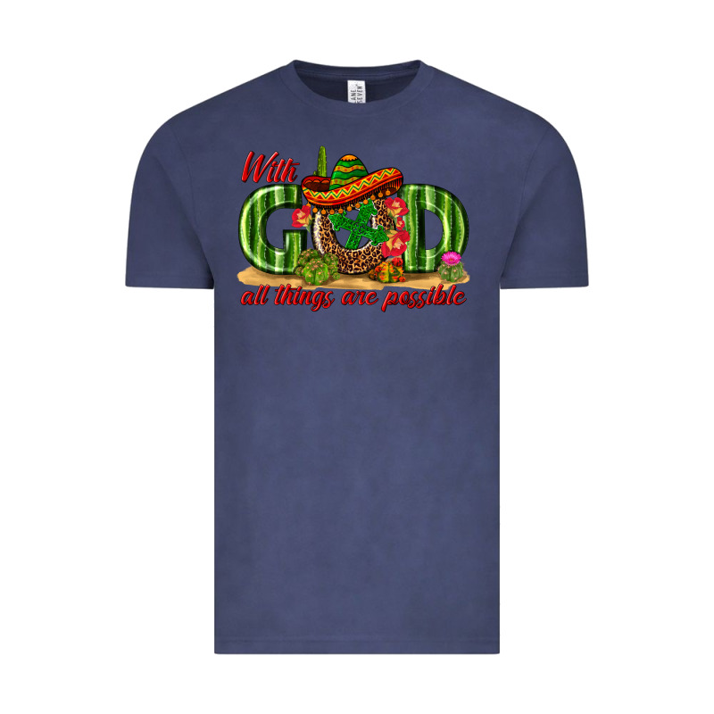 With God All Things Are Possible Mexico Vintage Tee by texasbilliewilder | Teevron