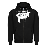 Black i am the g.o.a.t. greatest of all time athletics g Zipper Hoodie - tuanDangUi