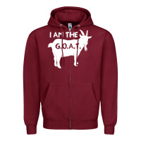 Burgundy i am the g.o.a.t. greatest of all time athletics g Zipper Hoodie - tuanDangUi