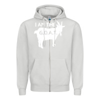 Dove Grey i am the g.o.a.t. greatest of all time athletics g Zipper Hoodie - tuanDangUi