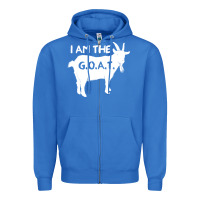 True Royal i am the g.o.a.t. greatest of all time athletics g Zipper Hoodie - tuanDangUi