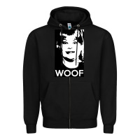 Black buzz your girlfriend   woof! Zipper Hoodie - tuanDangUi