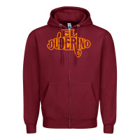 Burgundy el duderino Zipper Hoodie - tuanDangUi