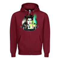 Burgundy maleficent Zipper Hoodie - tuanDangUi