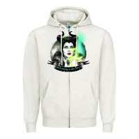 Oatmeal Heather maleficent Zipper Hoodie - tuanDangUi