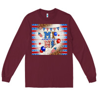 Burgundy American mini Long Sleeve Tee - TumblerDesignByShophia