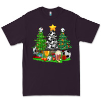 Plum Christmas With Soccer Trees Premium Tee - BundleAndBundleShop