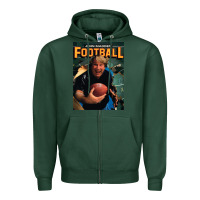 Sports Green john madden football Zipper Hoodie - tuanDangUi