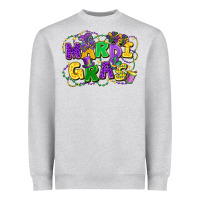 Heather Grey mardi gras Heavyweight Sweatshirt - FaDigitalArtStudio