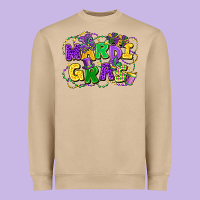 Mardi Gras Heavyweight Sweatshirt Designed By Fadigitalartstudio