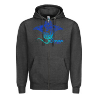 Charcoal Heather Cancun Sea Stingray Mexico Matching Family Vacatio Zipper Hoodie - tuanDangUi