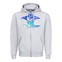 Heather Grey Cancun Sea Stingray Mexico Matching Family Vacatio Zipper Hoodie - tuanDangUi