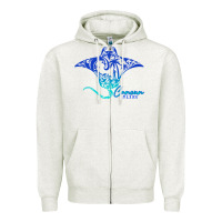 Oatmeal Heather Cancun Sea Stingray Mexico Matching Family Vacatio Zipper Hoodie - tuanDangUi