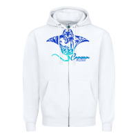 White Cancun Sea Stingray Mexico Matching Family Vacatio Zipper Hoodie - tuanDangUi