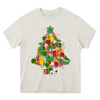 Cream nurse christmas tree Heavy Core Tee - MaliasSmallBusiness