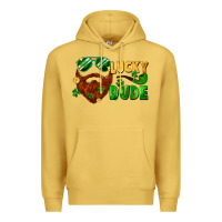 Antique Gold lucky dude saint patrick's bearded man Premium Hoodie - FaDigitalArtStudio