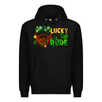 Black lucky dude saint patrick's bearded man Premium Hoodie - FaDigitalArtStudio
