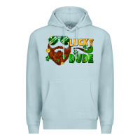 Blue Mist lucky dude saint patrick's bearded man Premium Hoodie - FaDigitalArtStudio
