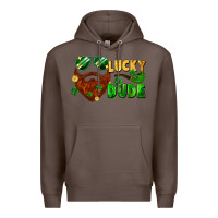 Coffee lucky dude saint patrick's bearded man Premium Hoodie - FaDigitalArtStudio
