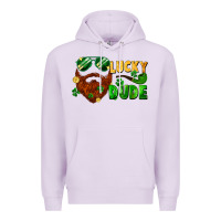 Lilac lucky dude saint patrick's bearded man Premium Hoodie - FaDigitalArtStudio