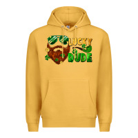 Mustard lucky dude saint patrick's bearded man Premium Hoodie - FaDigitalArtStudio